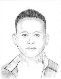 The Arlington Police Department's sketch of one of the three suspects in a May 18 residential burglary.