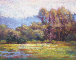 A pastel painting of â€śMeadow