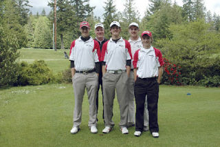 Three Highland Christian golfers qualified for both days of the state 1B/2B championship. Front row from left