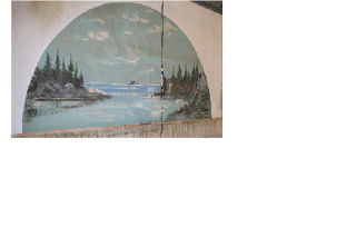 One story claims that the nature scenes on the wall of the White Horse Tavern were painted by a vagrant with no money