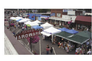 Above: Marysville’s HomeGrown Festival fills Third Street with homemade crafts and homegrown produce in historical downtown Marysville for two days