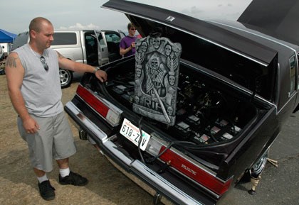 James Nesbitt’s 1986 Buick Regal was resurrected from the scrapyard in 1998 and features a hydraulic system that not only allows it to rise from the dead