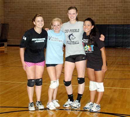The Arlington volleyball team returns four girls from the team that defeated Shorewood in a play-in game for a 4A district tournament berth last year. From left
