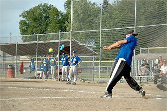 Left fielder Loren Monson hits an RBI double for the Brew Crew to widen their lead in the fourth inning.