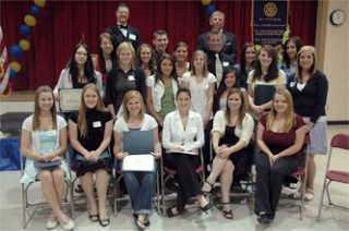 The 2009 Marysville-Pilchuck High School recipients of the Marysville Rotary Education Foundation Scholarship Awards. From left