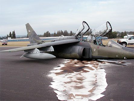 The Dornier Alpha Jet that landed hard at the Arlington Municipal Airport June 16 continues to be investigated by the Federal Aviation Administration.