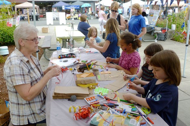 Children have the option of painting rocks