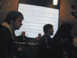 High school students filling a school requirement to attend a public meeting got an education on dealing with a record breaking snowfall