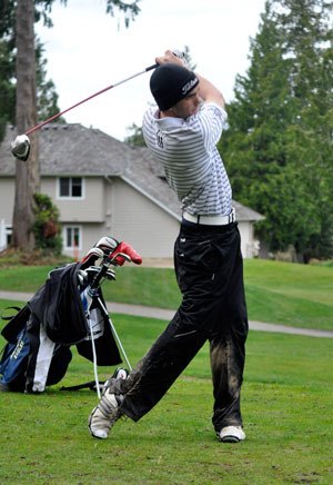 Anthony Allen tied for second place during a home tournament at the Gleneagle Golf Course in Arlington on April 12.