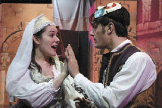 Leilani Aileene Saper plays Juliet and Brandon Petty is Romeo in the Seattle Shakespeare Companyâ€™s production of â€śRomeo and Julietâ€ť to be presented 7 p.m.