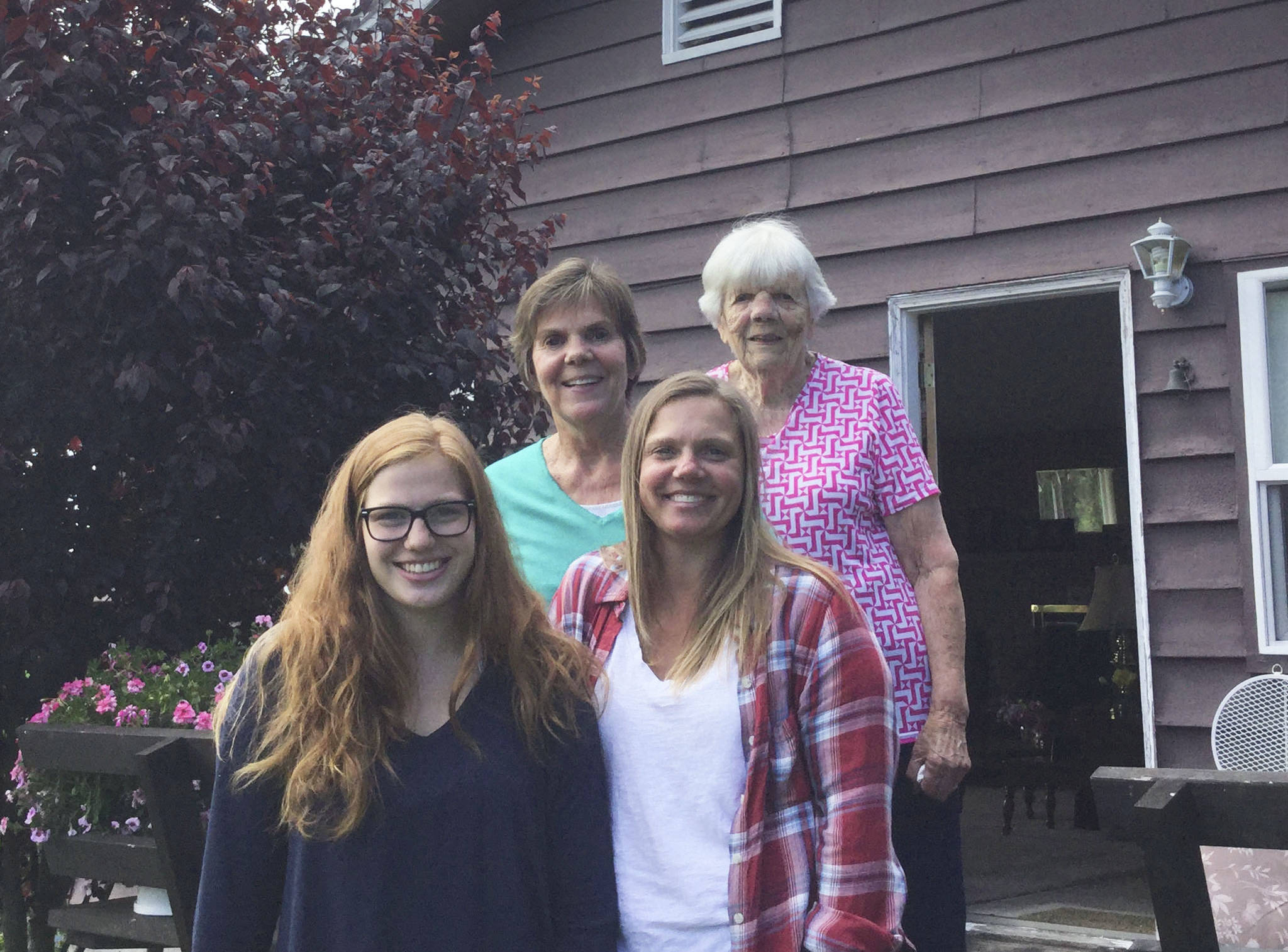 Clockwise from upper left, Carol Duskin, Ruth Yost, Nikki and Ally Peterson.