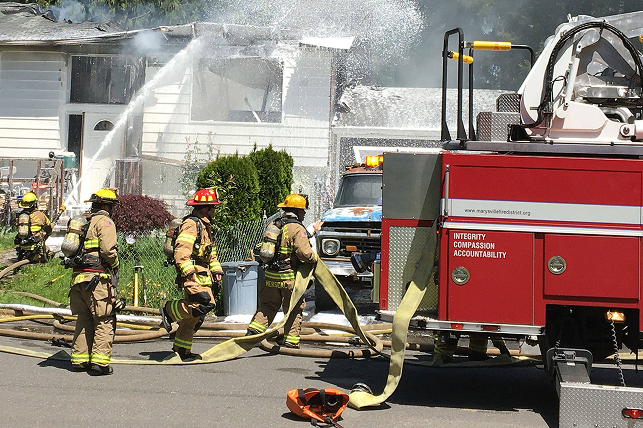 Fire destroys Marysville home