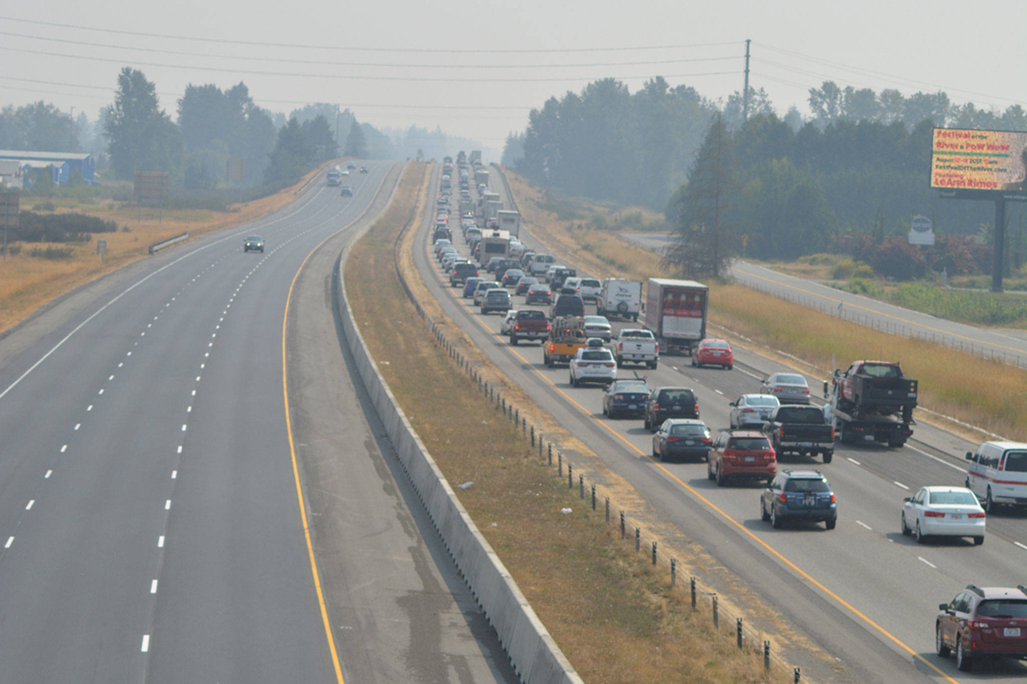 1 hurt as I-5 collision causes miles of backups