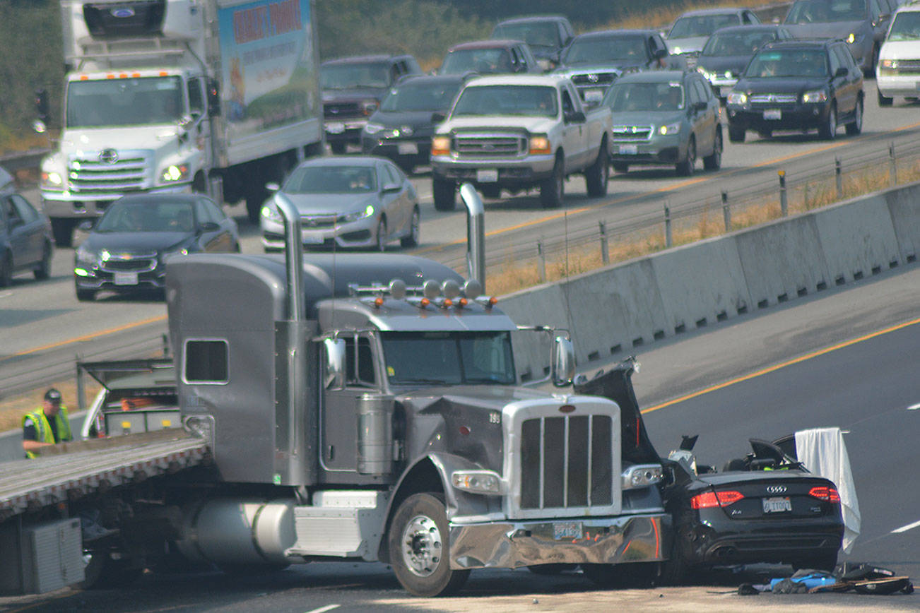1 hurt as I-5 collision causes miles of backups