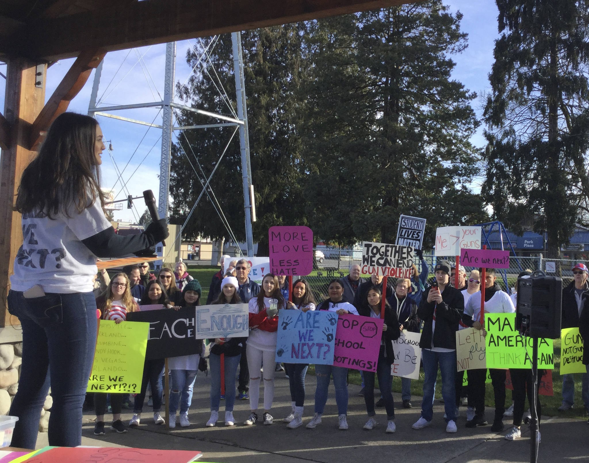 Marysville students rally for safe schools: angry, fed up with gun violence