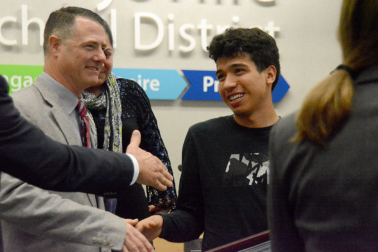AD, student honored at Marysville school board meeting