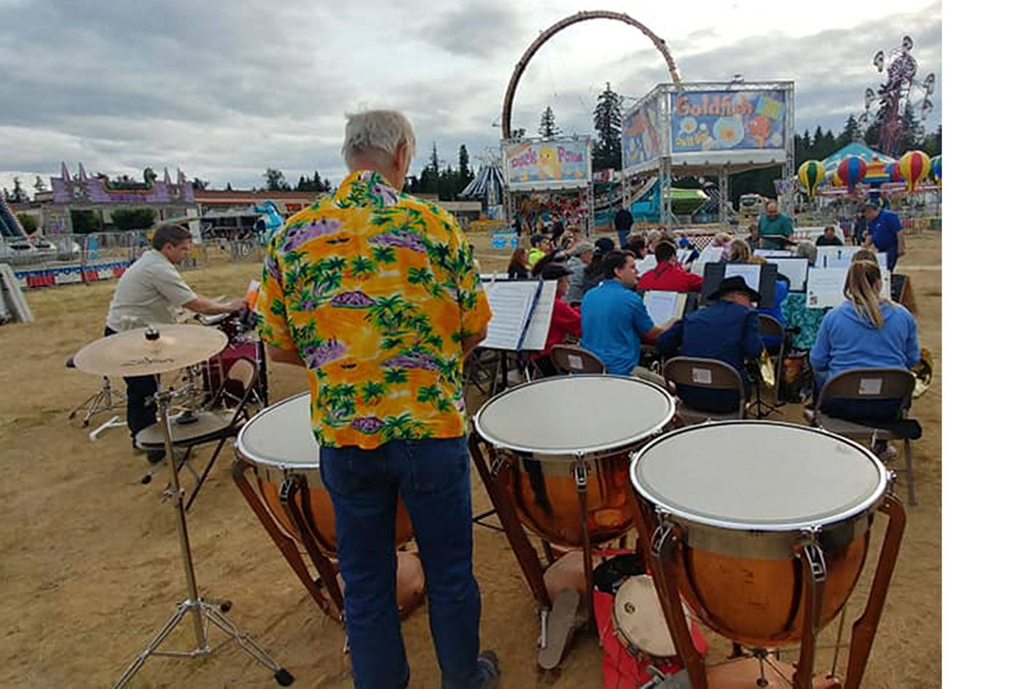 The band plays on even at a carnival in Marysville (slide show