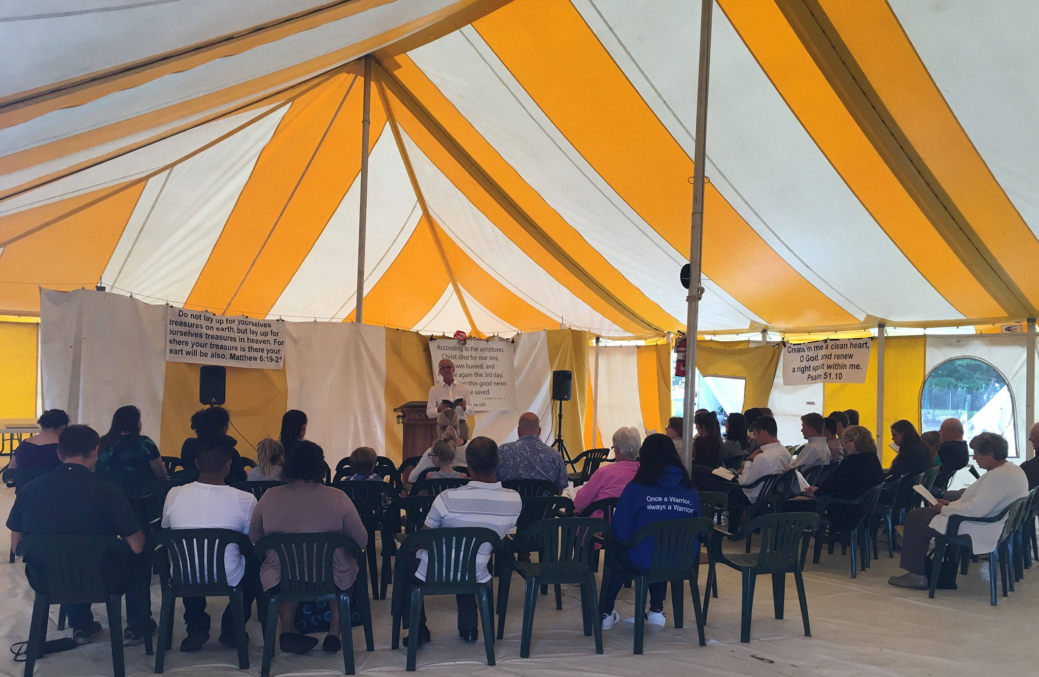 Marysville Gospel Hall revival revived as Canadian drives tent here in 16 hours to replace one that was stolen