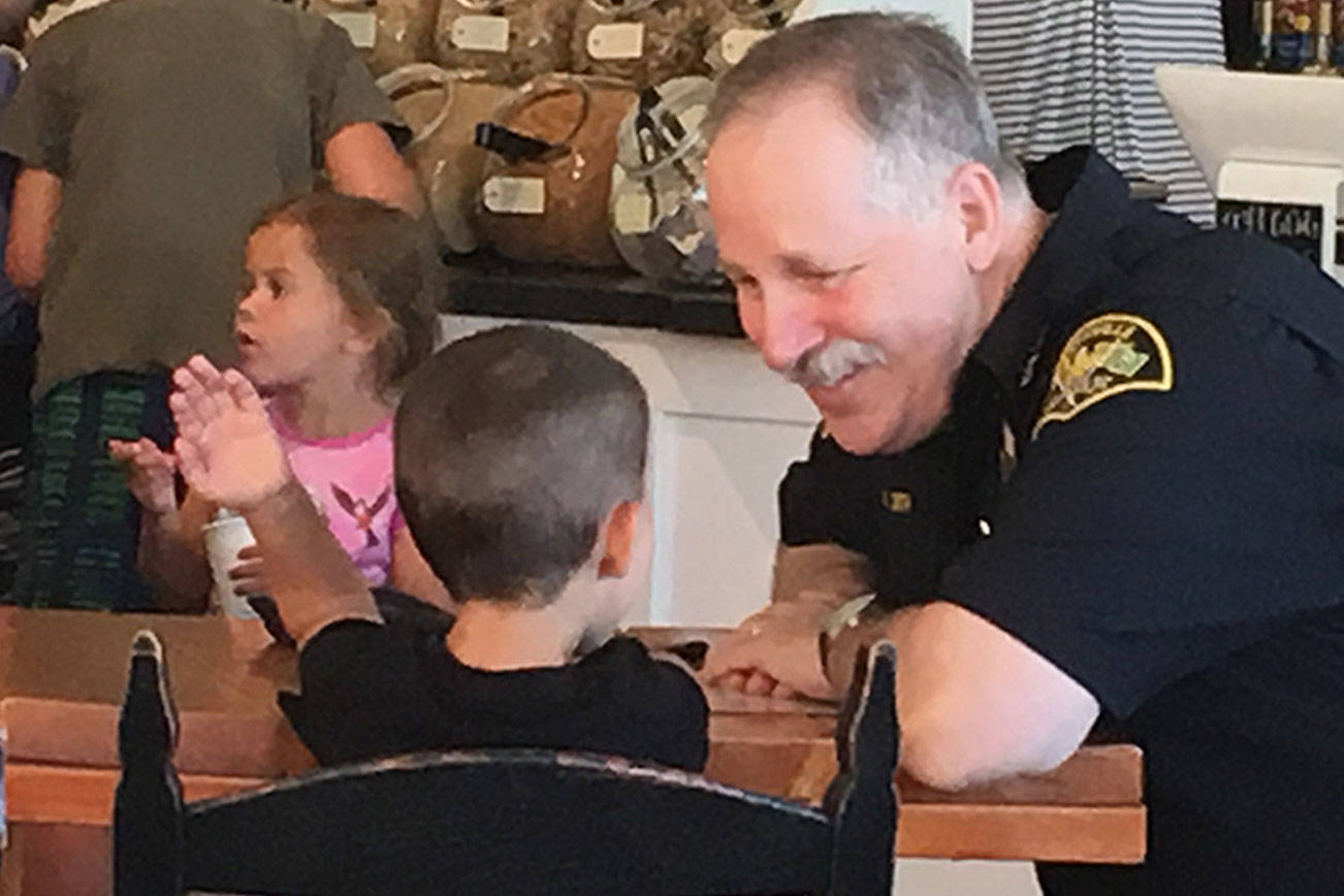 Cup of coffee with a cop