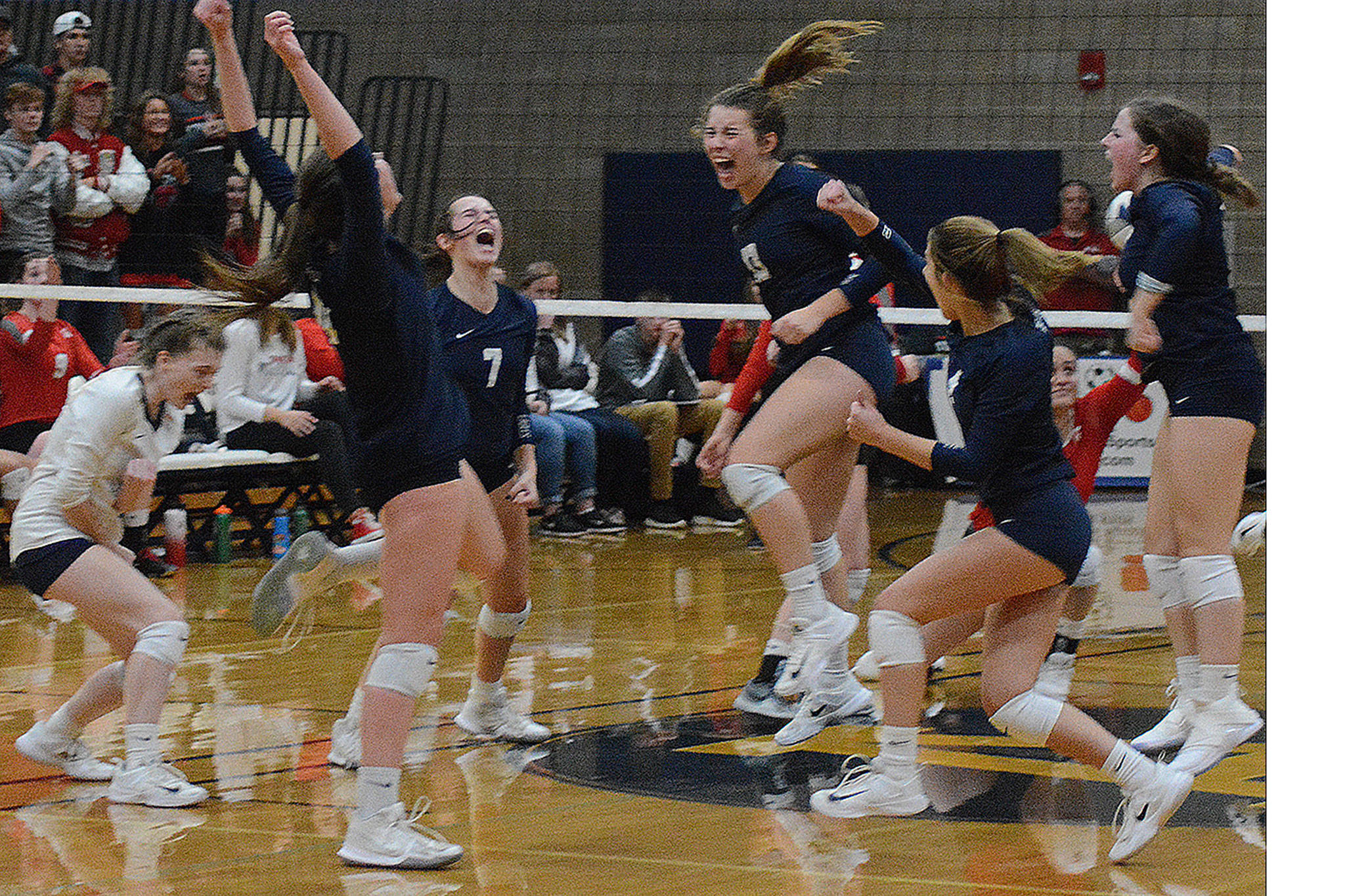 High-flying Eagles record epic volleyball win over Stanwood (slide show)