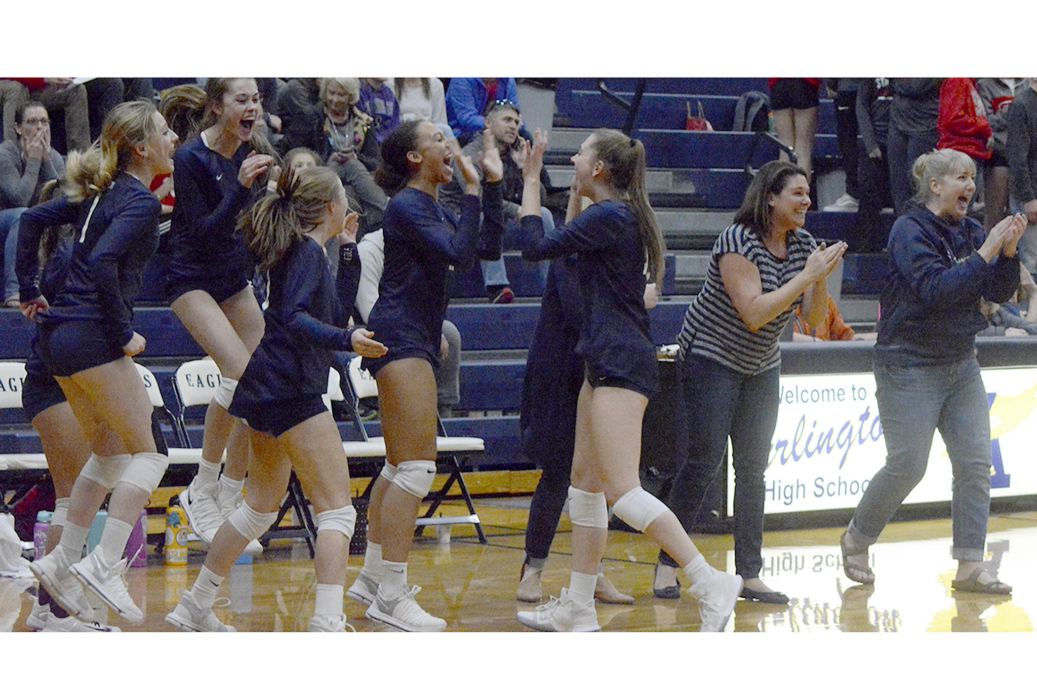 High-flying Eagles record epic volleyball win over Stanwood (slide show)