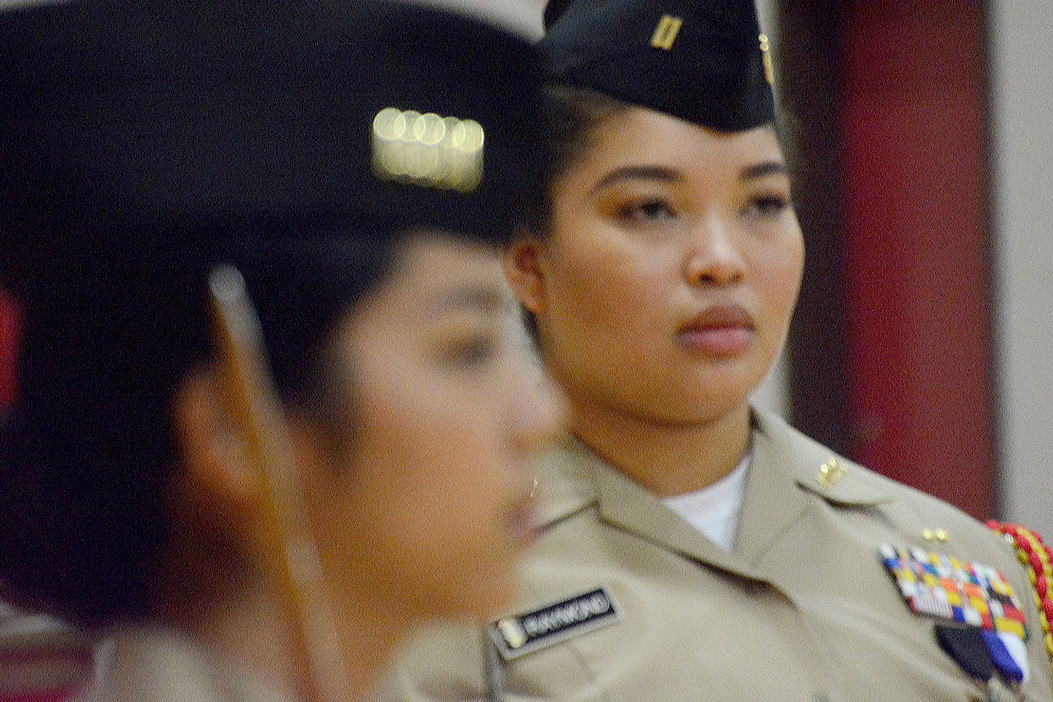 Veterans appreciate what NJROTC does to honor them at military inspection at M-P