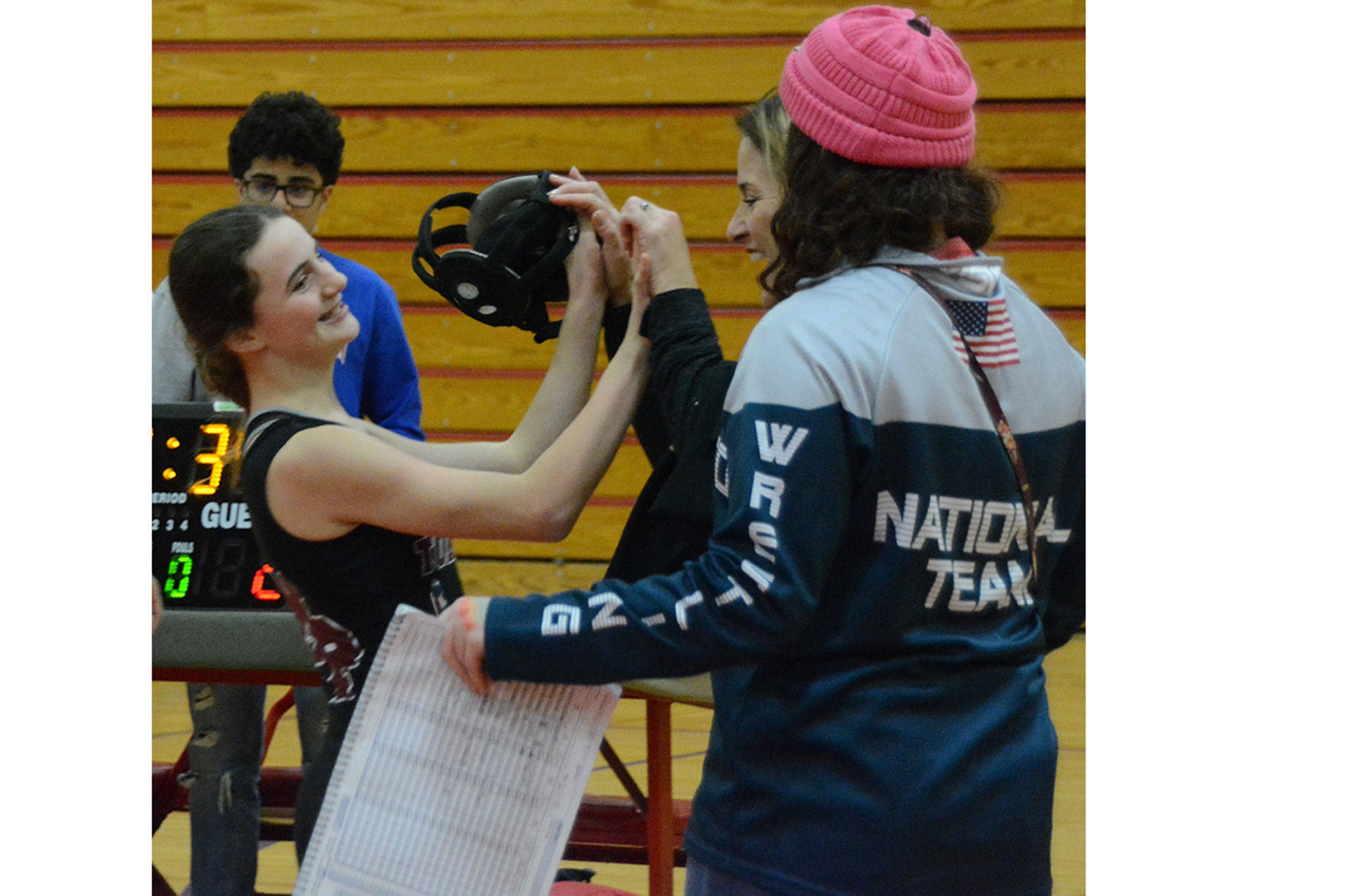 ‘Inner beast’ comes out of girls at M-P wrestling match (slide show)