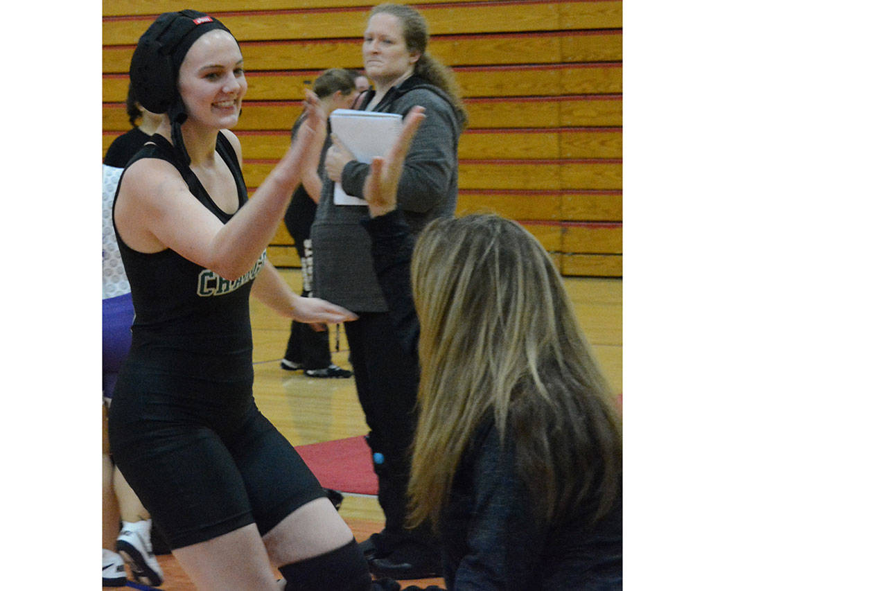 ‘Inner beast’ comes out of girls at M-P wrestling match (slide show)
