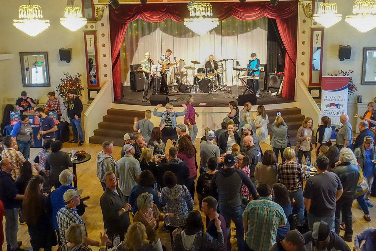 The Marysville Opera House was packed with about 300 people at the Marysville Brew and Cider Fest last Saturday. (Courtesy photo)