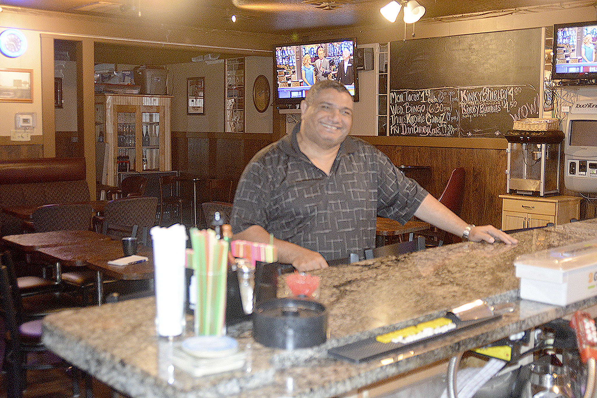 Steve Powell/Staff Photo                                 Don’s owner Sam Gohar improved the look of the lounge with a granite bar countertop and much more.
