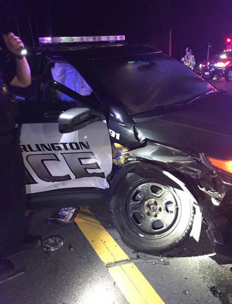 Arlington officers hurt in accident