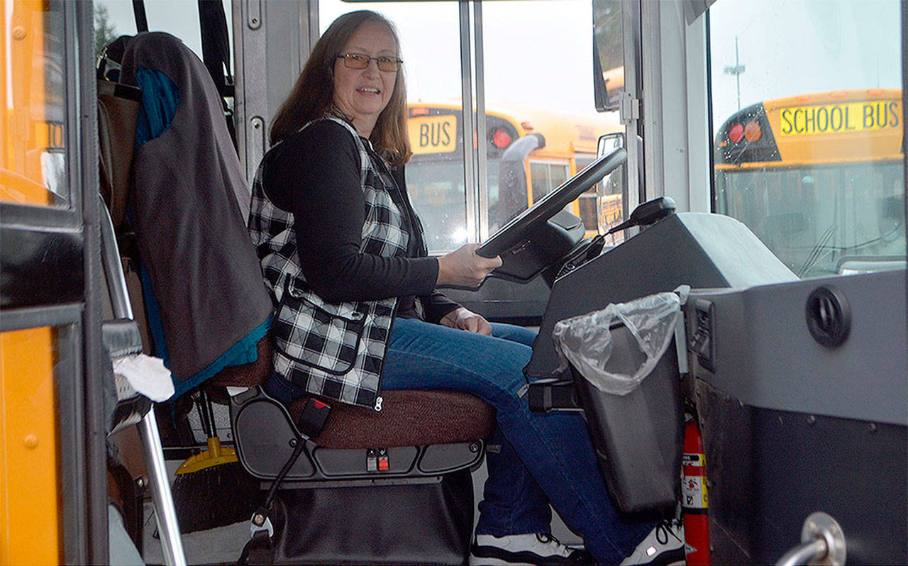 Steve Powell/Staff Photo Shelly Henderson is retiring after 41 1/2 years as a school bus driver in Marysville.