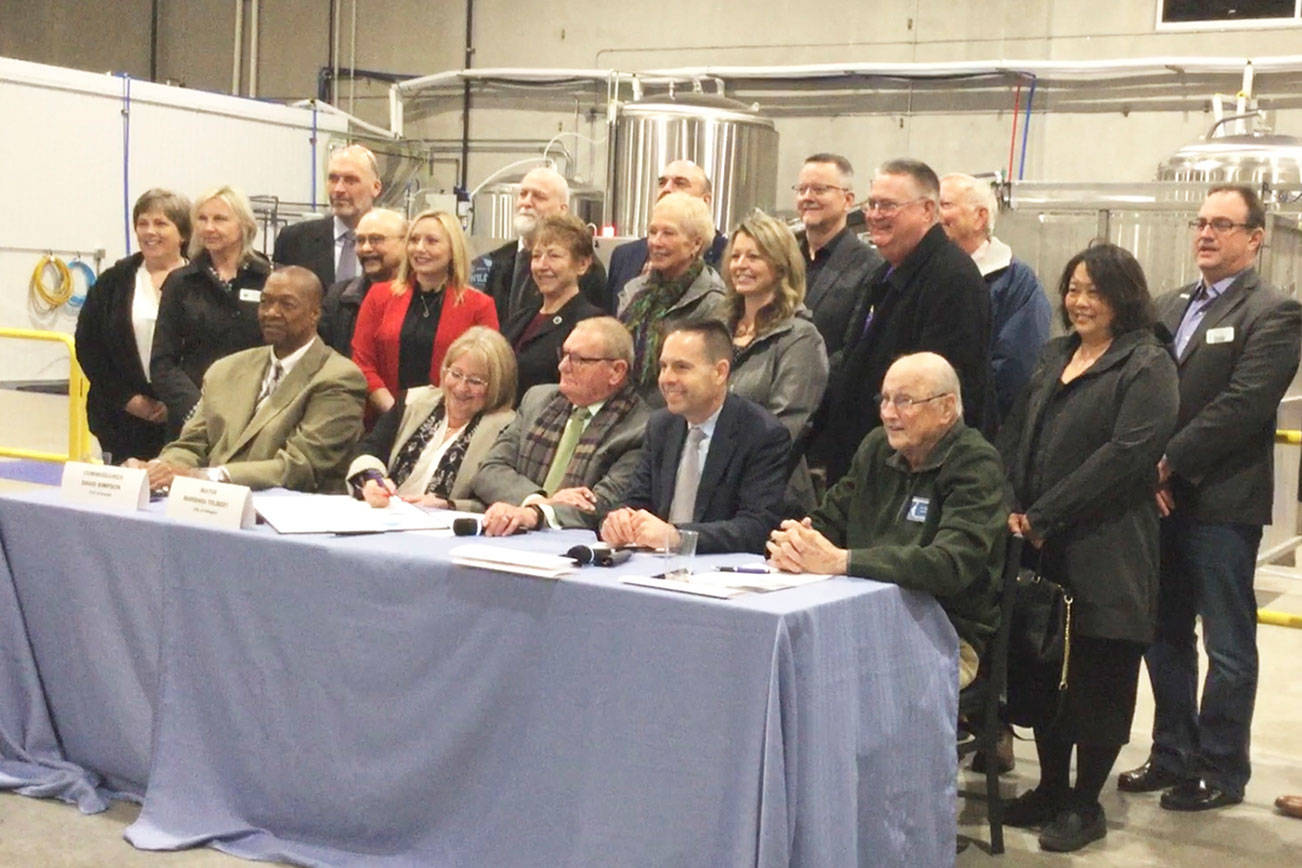Arlington, Marysville, Port of Everett sign pact to grow Cascade Industrial Center together