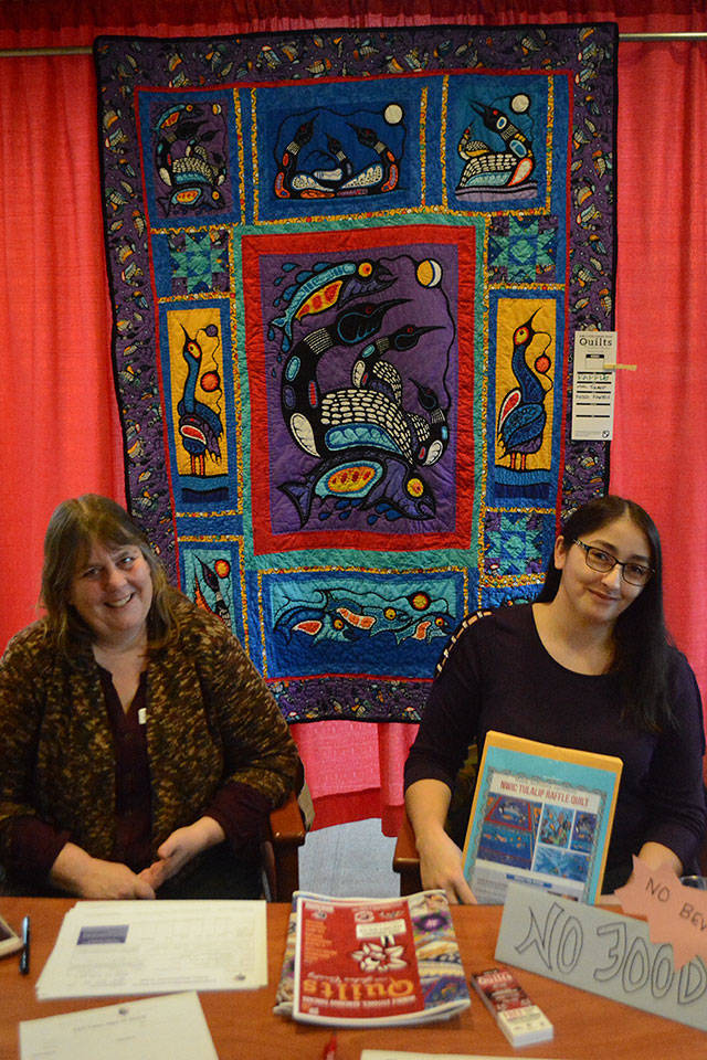 NWIC students, community show off Native American artwork on quilts in Tulalip